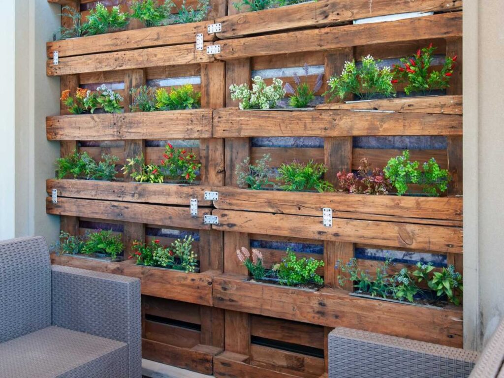 jardín vertical pallets